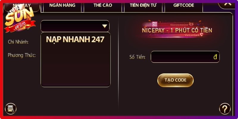 Nạp Tiền Sunwin - Thao Tác An Toàn Cho Mọi Người Chơi 1 Điều kiện khi nạp tiền Sunwin
